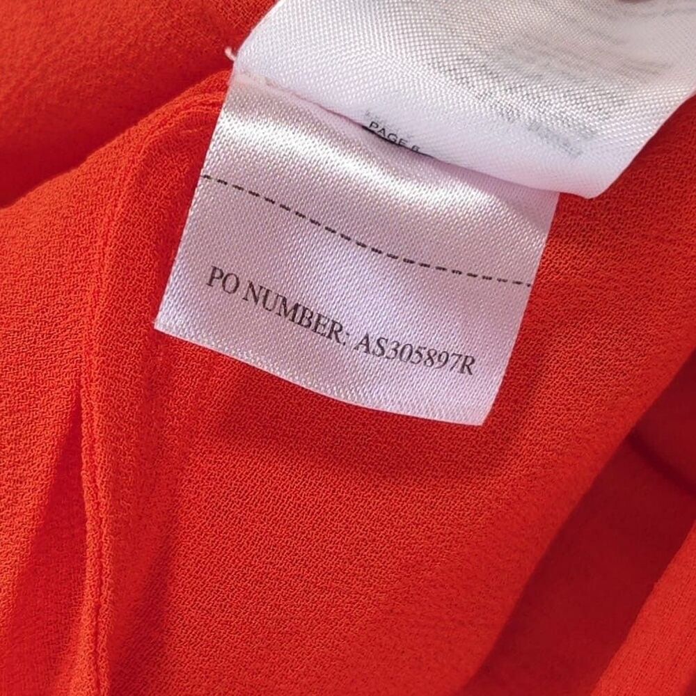 ALLSAINTS Women’s Mini Dress US 8 Eyelet Embroidered Wrap Orange AS305897R - Picture 9 of 10